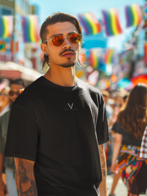 t-shirt-mockup-of-an-ai-created-tattooed-man-in-a-pride-month-parade-m39366